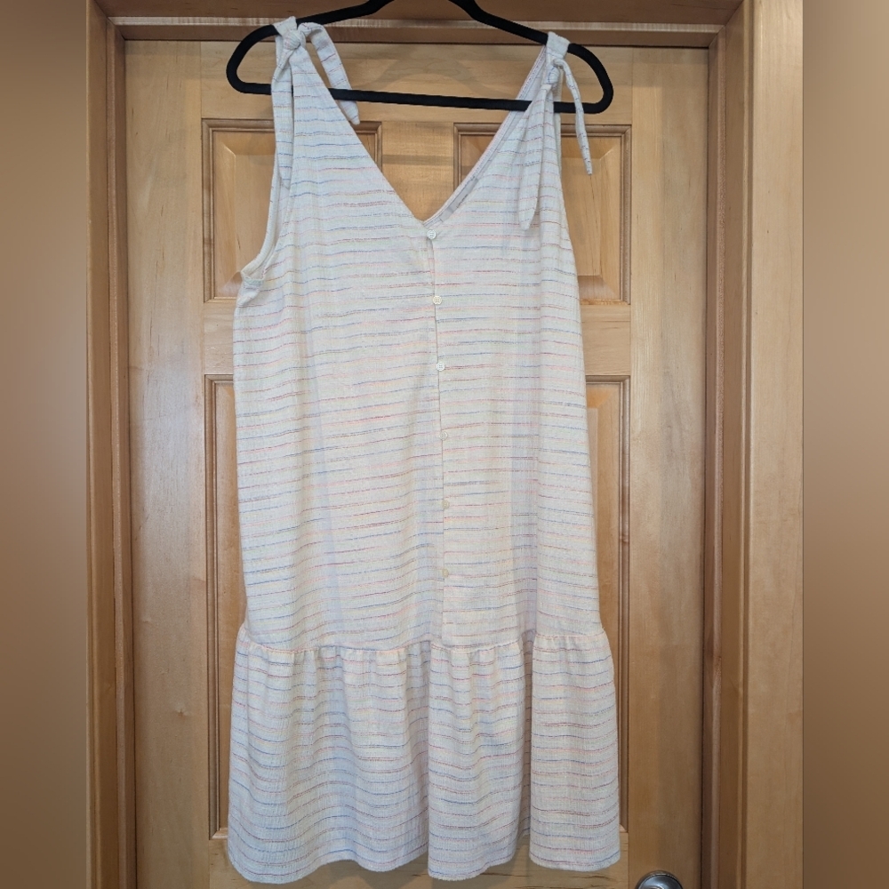 LOFT Multicolor Striped Mini Dress